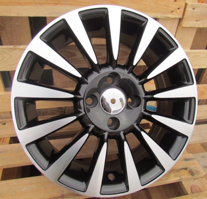 R15x6 4X98 ET 35 58.1 BK743 Black Polished (MB) For FIAT (R)