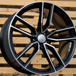 R22x10.5 5X112 ET 40 66.6 B5610 (XFE386) Black Polished (MB) For MER (P1)