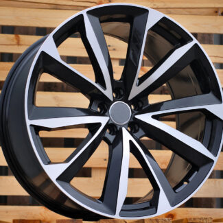 R22x10 5X112 ET 26 66.5 B5815 Black Polished+Powder Coating (MBPC) For AUD (K2+P) (New Q7)