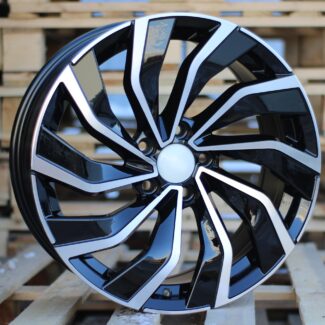 R17x7.5 5X100 ET 45 57.1 B5780 Black Polished (MB) For VW