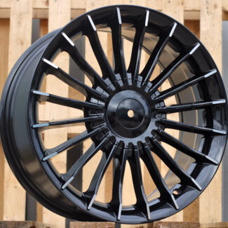 R17x8 5X120 ET 34 72.6 BK273 (BY1023) Black+Polished Lip (BLPL) For BMW (Z3+Z6)