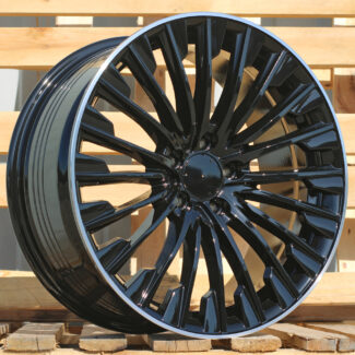 R19x8.5 5X112 ET 35.5 66.6 FBX132 Black+Polished Lip (BLPL) For MER (Z5) (HYBRID FORGED)
