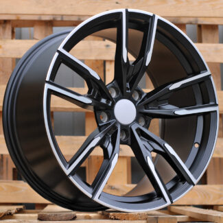 R18x8 5X112 ET 27 66.6 I5478 Black Polished Half Matt (MBHM) For BMW (P1) (Rear+Front)