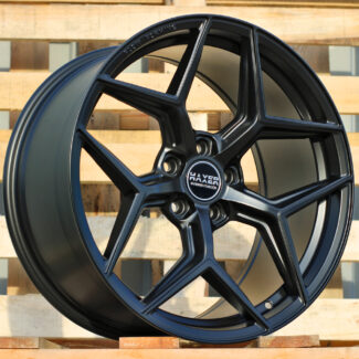 R19x8.5 5X112 ET 27 66.6 HX04F Black Half Matt (BLHM) For HAXER (K4) (HYBRID FORGED (Front+Rear)
