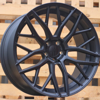 R22x9 5X112 ET 30 66.6 HX038 Black Half Matt (BLHM) For HAXER