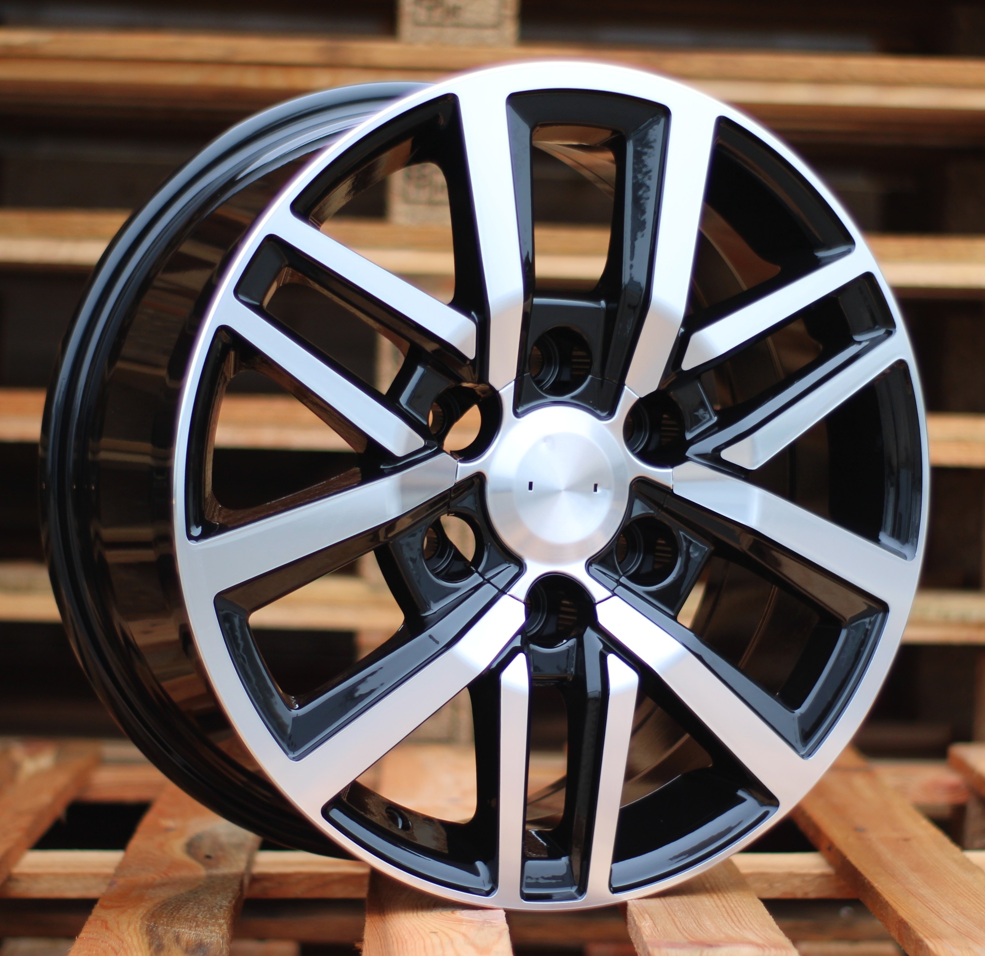 R18x7.5 6X139.7 ET 25 106.1 B1155 Black Polished (MB) For TOYOT (K7) (4x4)