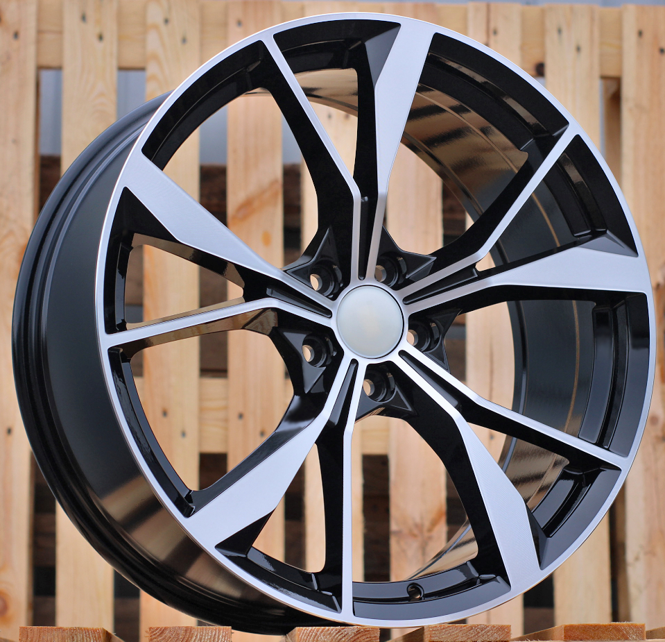 R18x7.5 5X112 ET 45 57.1 B5808 (IN5595) Black Polished (MB) For VW (K7)