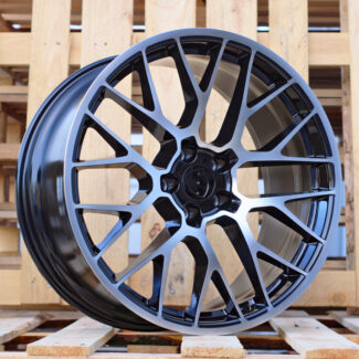 R20x10 5X112 ET 19 66.5 BK998 (SLY005) Black Polished (MB) For PORCH (P2) (Rear+Front)