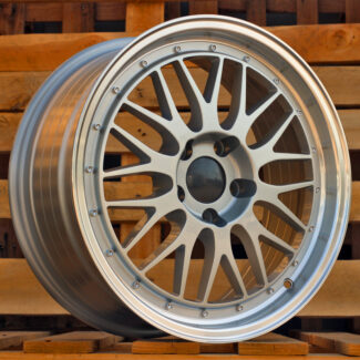 R17x7.5 5X120 ET 15 72.6 A1025 Silver+Polished Lip (SP) For RACIN (P) (BBS Style)