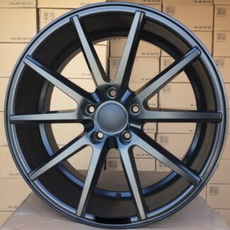R19x9.5 5X114.3 ET 35 73.1 HX014 (QC2211) Black Half Matt (BLHM) For HAXER (P) (Rear+Front)