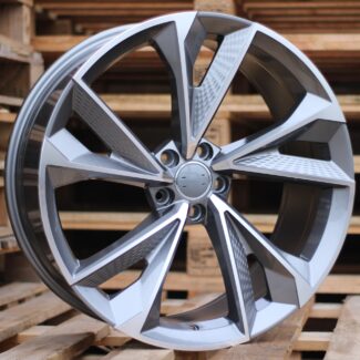 R18x8 5X112 ET 35 66.5 B1566 (IND5456) Grey Polished (MG) For AUD (K7)
