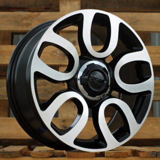 R17x7 5X98 ET 41 58.1 L1291 Black Polished (MB) For FIAT (Z5)
