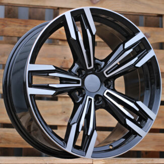 R17x8 5X120 ET 20 74.1 BY983 (BK5730) Black Polished (MB) For BMW (L6+R+P)