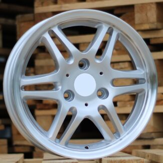 R15x4.5 3X112 ET 20 57.1 FR264 Silver+Polished Lip (SP) For SMART (L5) (Front)
