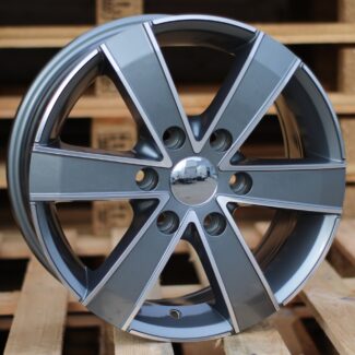 R16x7 6X130 ET 60 84.1 BK474 Grey Polished (MG) For MER (R+K4) (4x4 (max 1250kg)