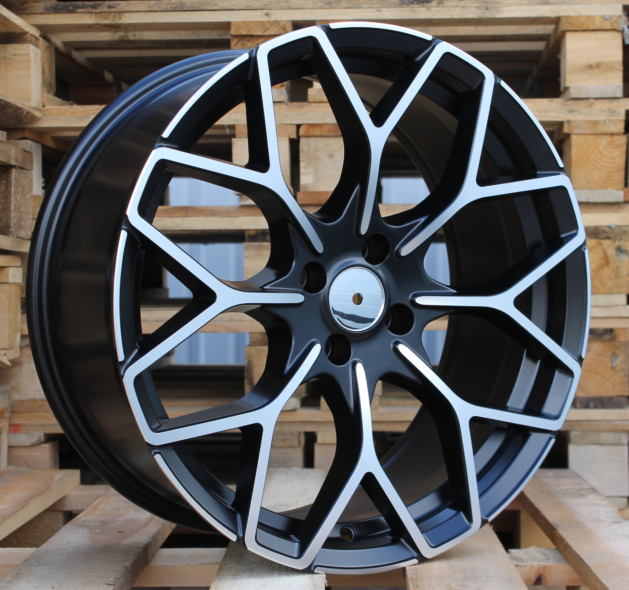 R16x5.5 4X100 ET 30 60.1 B1449 Black Polished Half Matt (MBHM) For SMART (P2+P+Z2) (HAXER Front+Rear)