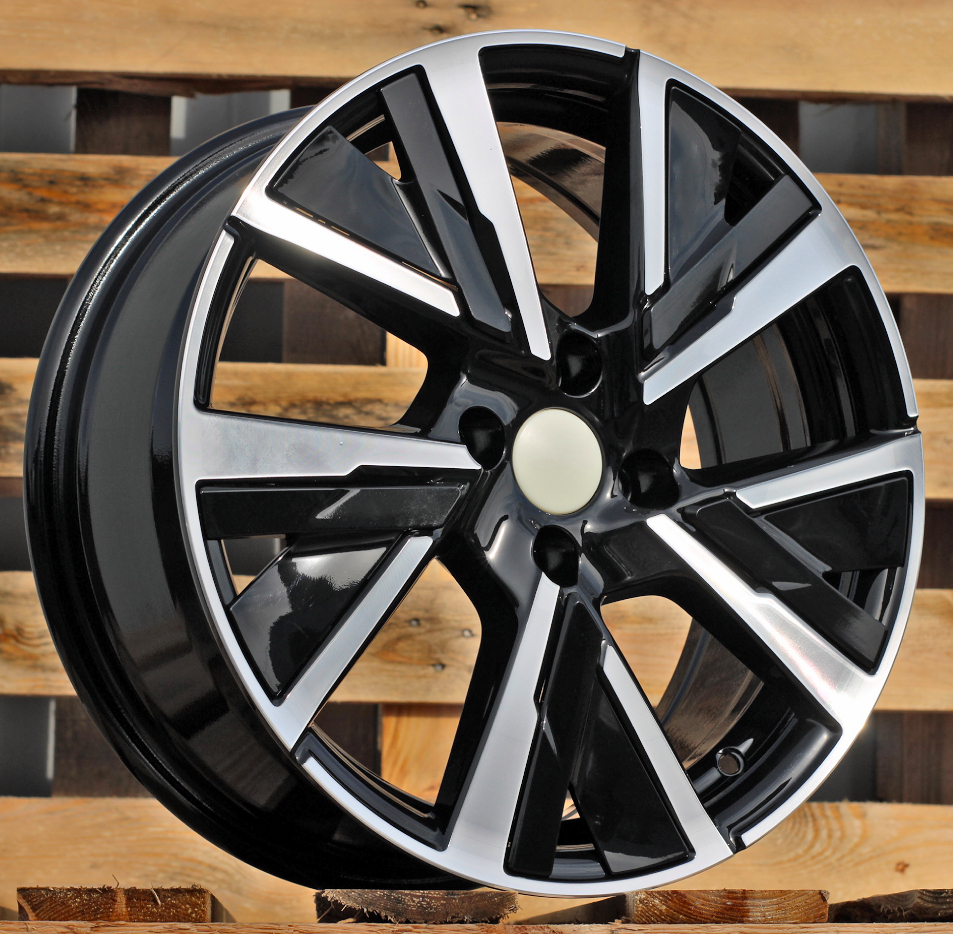 R17x7 4X108 ET 32 65.1 B5906 Black Polished (MB) For PEUG (Z4) (Carved Spokes)