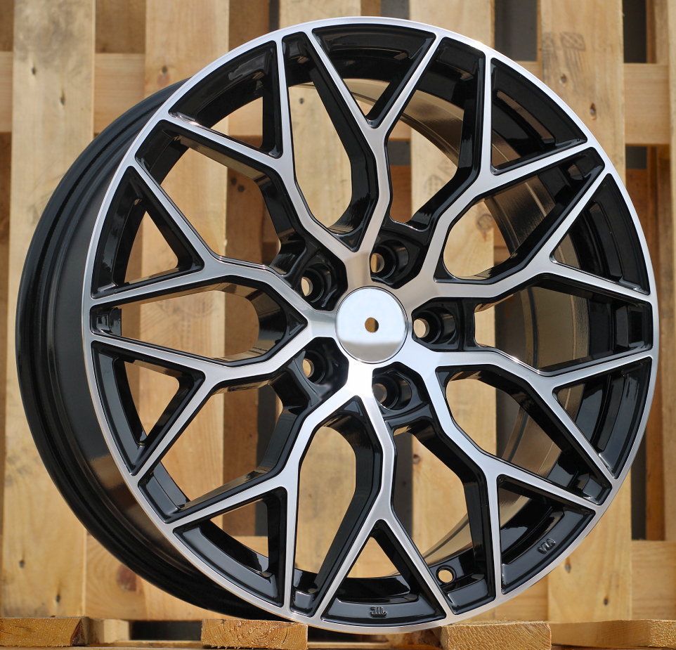 R17x7.5 5X100 ET 40 57.1 B5812 Black Polished (MB) For RACIN (K2) (Style Vossen)
