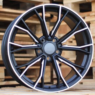 R19x8.5 5X112 ET 25 66.6 A5385 (XFE290) Black Half Matt (BLHM) For BMW (K4+P1) (Rear+Front (With polished LIP)
