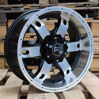 R16x8 6X139.7 ET M10 110.1 BK749 Black Polished (MB) For 4X4 (R+K2)