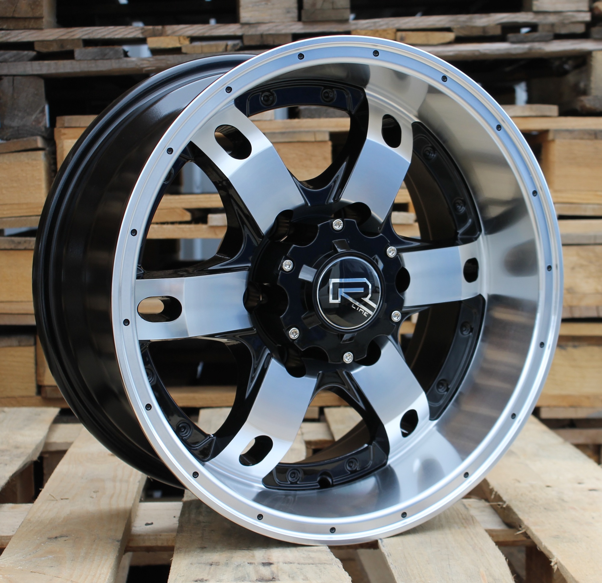 R16x8 6X139.7 ET M10 110.1 BK749 Black Polished (MB) For 4X4 (R+K2)