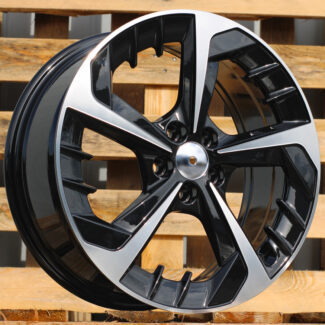 R17x7 5X100 ET 51 57.1 B5943 Black Polished (MB) For SEAT (D2)