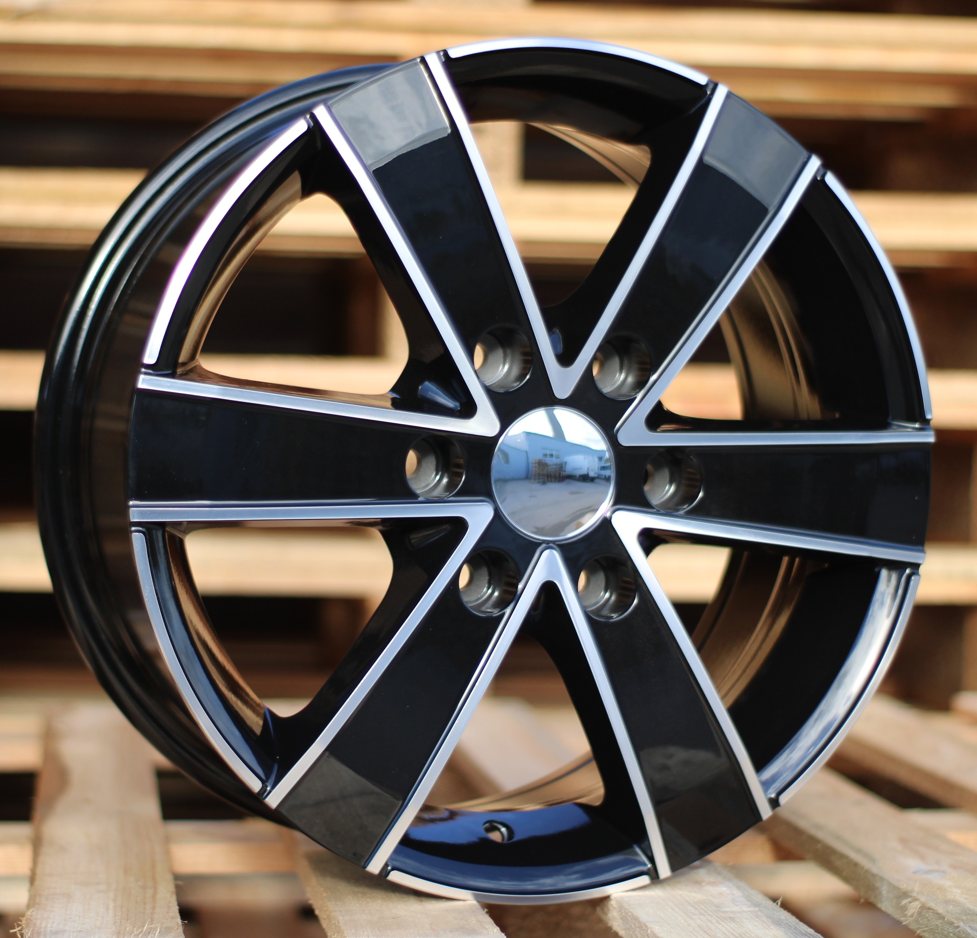 R16x7 6X130 ET 60 84.1 BK474 Black Polished (MB) For MER (R) (4x4 (max 1250kg)