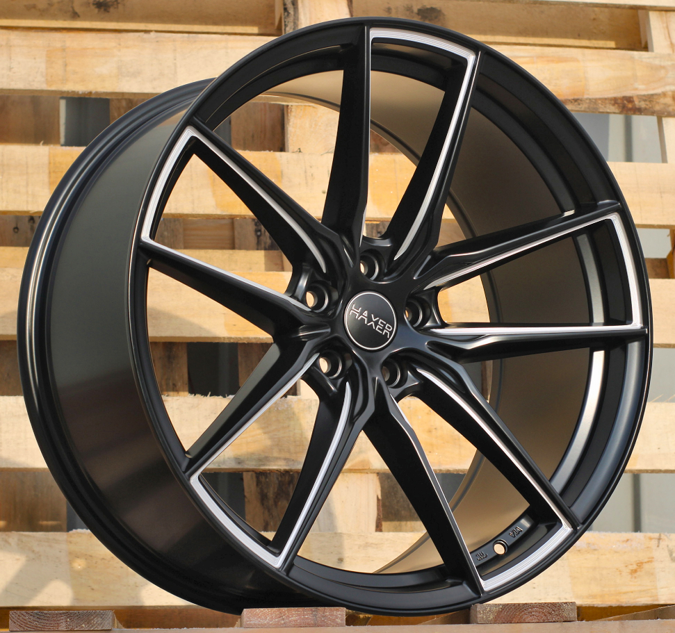 R21x9 5X112 ET 28 66.6 HX045 Black Half Matt (BLHM) For HAXER (Z2) (Milling (Front+Rear)