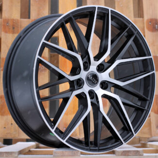 R19x8.5 5X114.3 ET 40 73.1 HX035 (B5902) Black Polished Half Matt (MBHM) For HAXER (P2+K4)