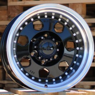 R16x10 6X139.7 ET M36 110.1 B5169 Black+Polished Lip (BLPL) For 4X4 (R)
