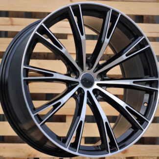 R18x8 5X112 ET 35 66.5 H5060 (FBX006) Black Polished (MB) For AUD (Z5) (HYBRID FORGED Style ABT)