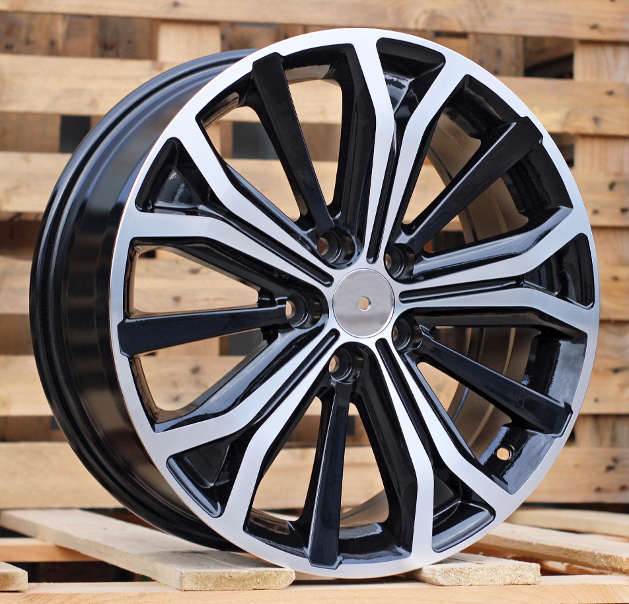 R17x7 5X108 ET 46 65.1 BK591 Black Polished (MB) For PEUG (P)