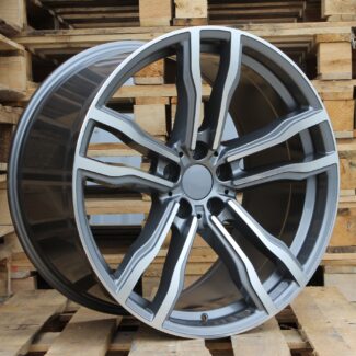 R21x10.5 5X120 ET 45 74.1 BY588 (DLJ588) Grey Polished (MG) For BMW