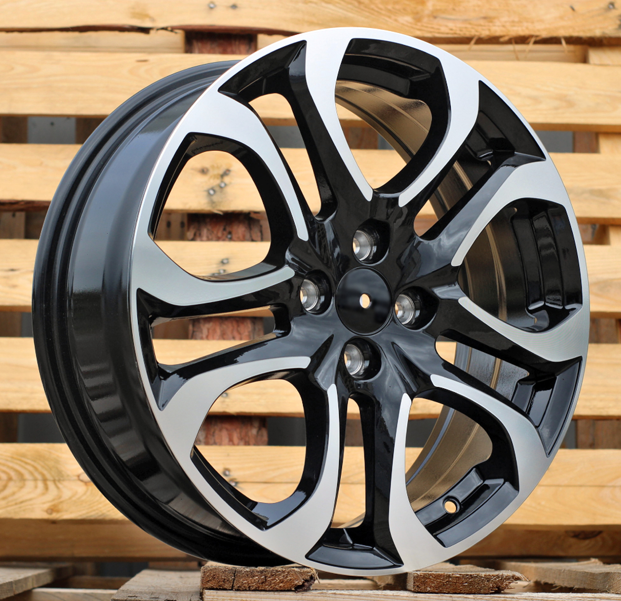 R17x6.5 4X100 ET 45 60.1 L1650 Black Polished (MB) For RACIN (P1)