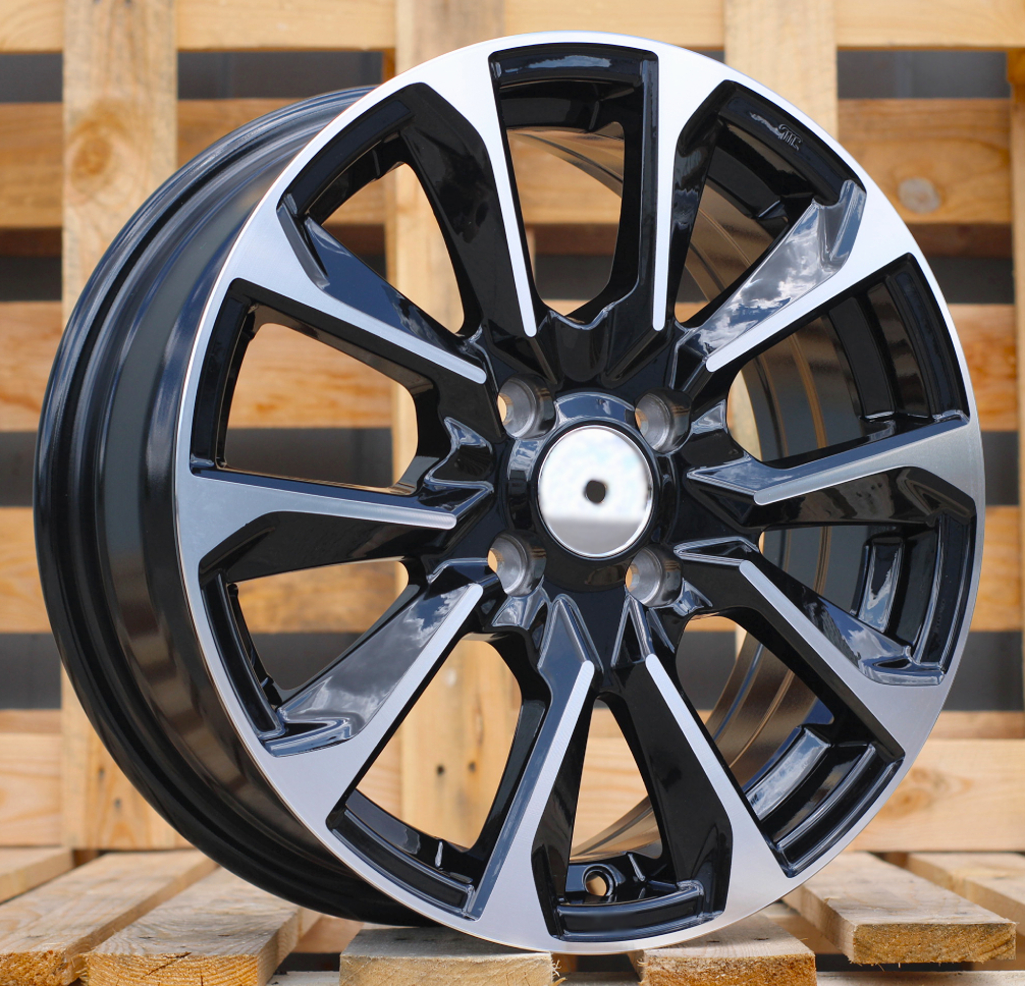 R15x6 4X100 ET 40 60.1 L1666 Black Polished (MB) For RACIN (Z5+Z6)