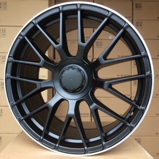R19x8 5X112 ET 45 66.6 BK912 Black Half Matt+Polished Lip (BLHMPL) For MER (K4+P)
