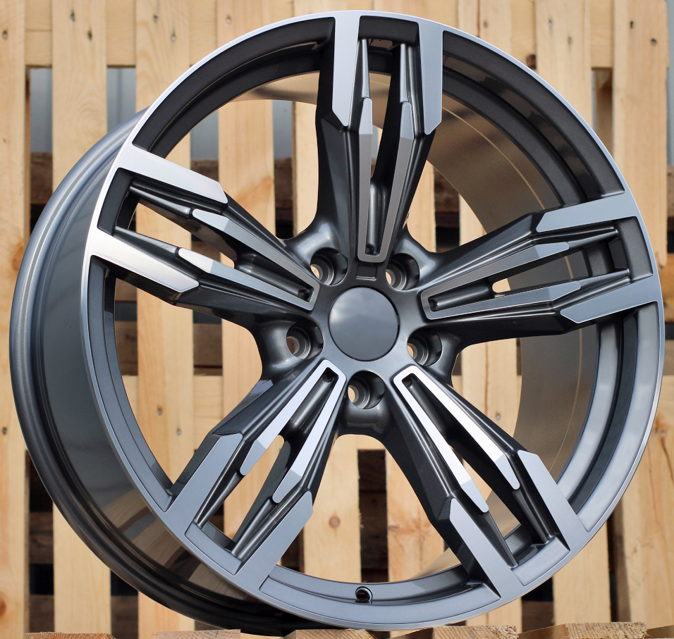 R19x8.5 5X120 ET 33 72.6 BY983 Grey Polished (MG) For BMW (P+Z1+Z3) (Rear+Front)