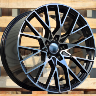 R18x8 5X120 ET 34 72.6 A5479 (BK5441) Black Polished (MB) For BMW (K4) (Rear+Front)