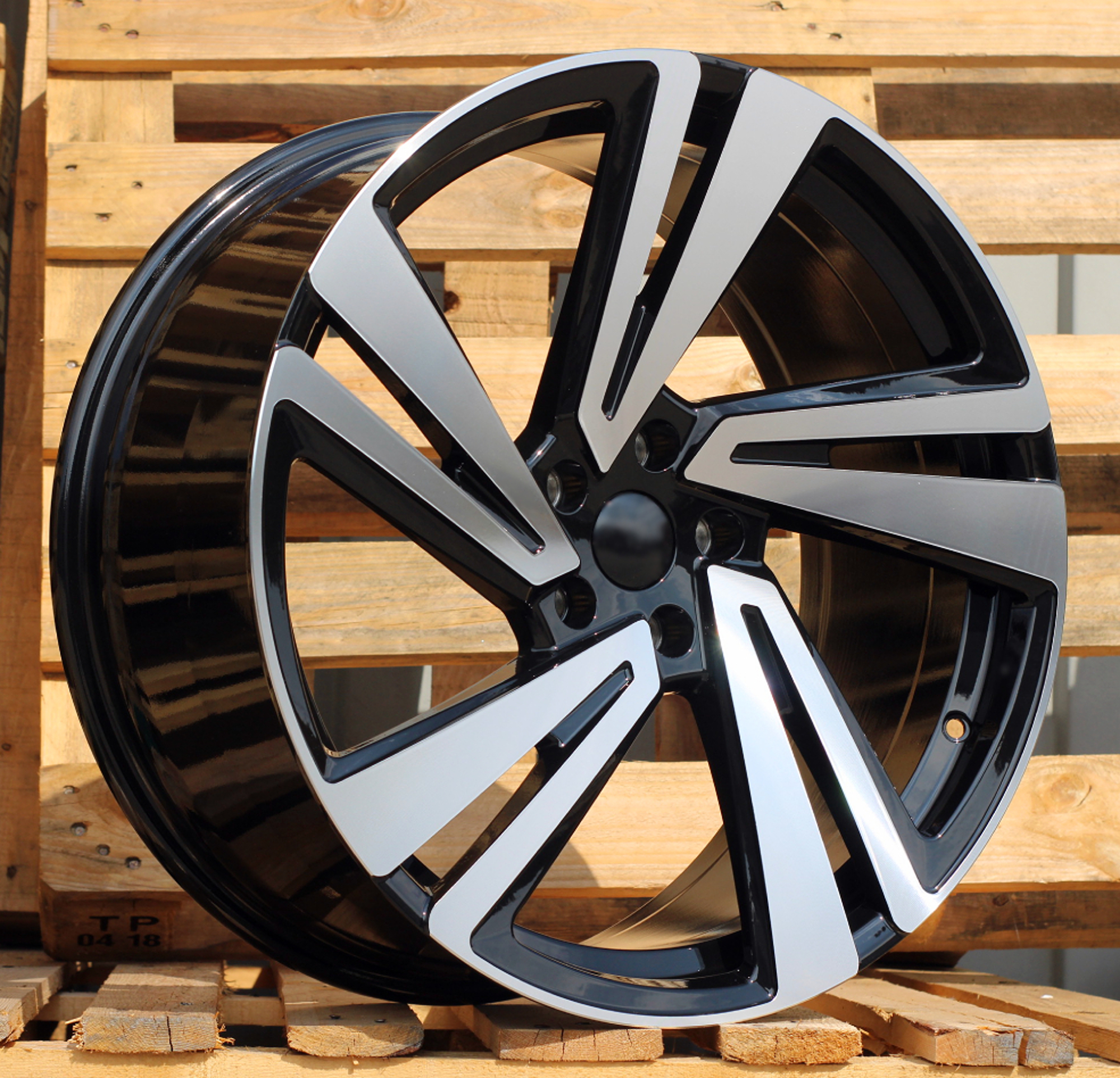 R19x8 5X112 ET 28 66.6 I5641 Black Polished (MB) For VW (Z5+K8) (New TOUAREG)