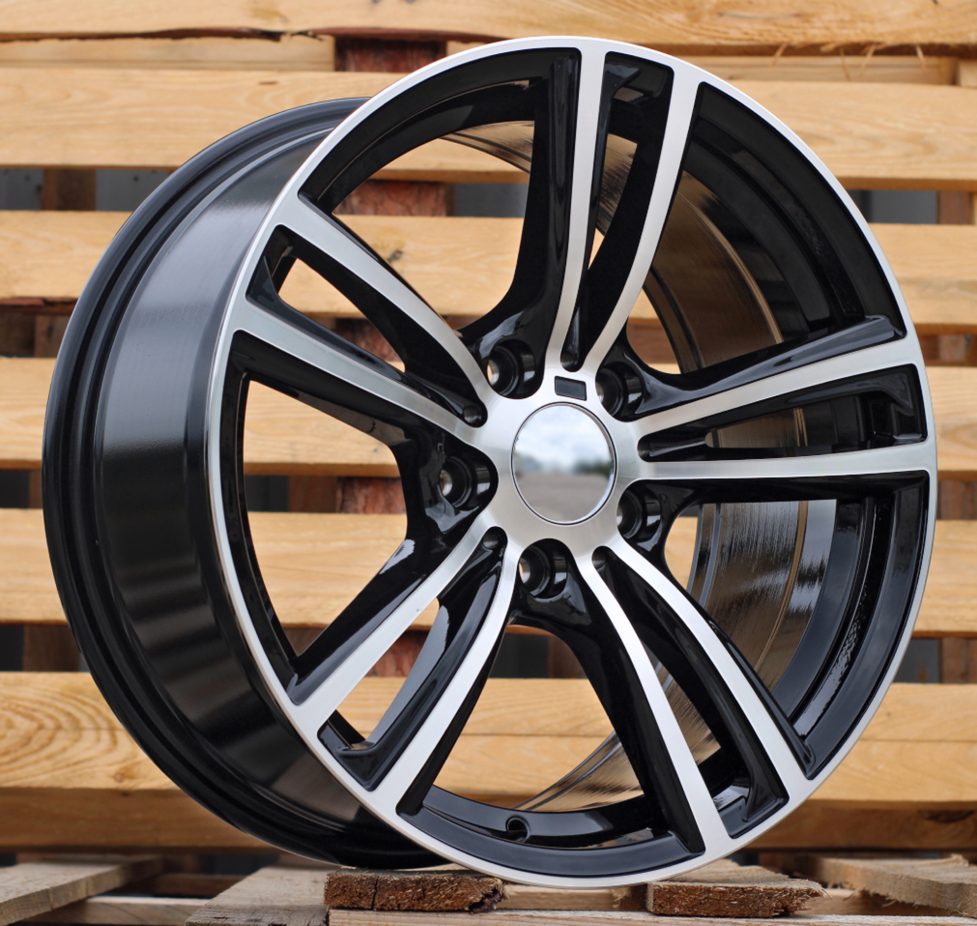 R17x8 5X120 ET 34 72.6 B5739 Black Polished (MB) For BMW (L2)