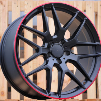 R21x10 5X130 ET 35 84.1 FE115 (HE762) Black+Red Line (BR) For MER