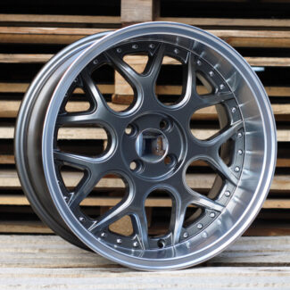 R16x7 3X112 ET 30 57.1 FR762 Gun Metal+Polished Lip (GMPL) For SMART