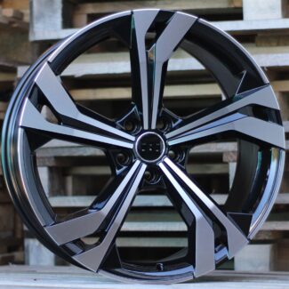 R20x8.5 5X112 ET 36 66.5 B5873 (IN5564) Black Polished (MB) For AUD (Z5)