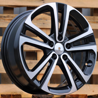 R17x7 5X108 ET 50 65.1 B5959 Black Polished (MB) For CITRO (D4+P) (HYBRID FORGED)