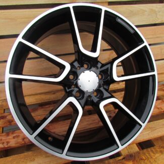 R19x7.5 5X112 ET 44 66.6 B5462 Black Polished (MB) For MER (K4) (Rear+Front)