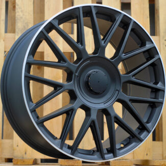 R20x9.5 5X112 ET 38 66.6 FE230 (Y0207) Black Half Matt+Polished Lip (BLHMPL) For MER (P2+Z4) (P2+Z4)