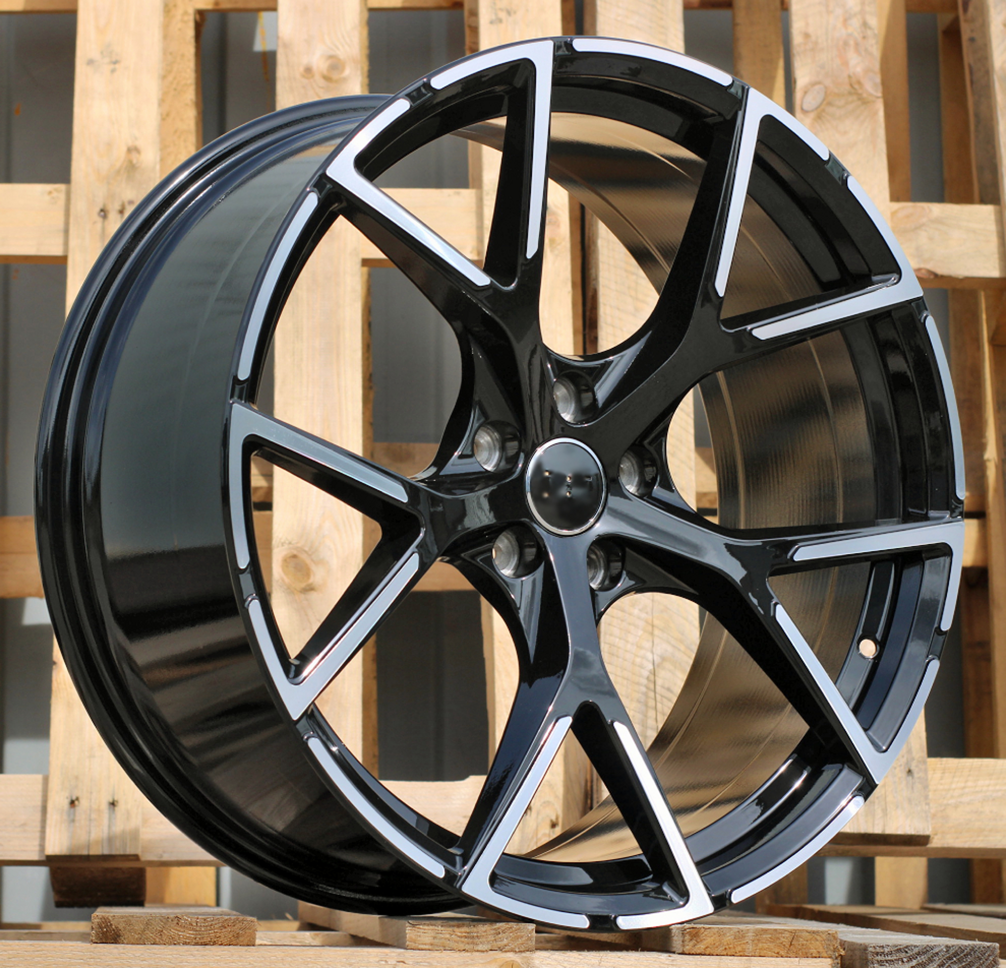 R17x7.5 5X112 ET 36 66.5 3S5997 Black Polished (MB) For AUD (P) (HYBRID FORGED)