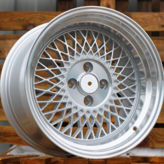 R16x8 4X100 ET 25 73.1 XF098 Polished Silver (MS) For RACIN (P2) (BBS Style)