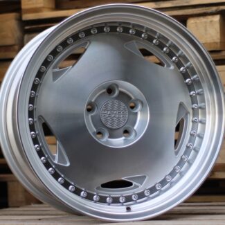 R16x9 5X112 ET 20 66.6 HX029 Polished Silver+Polished Lip (MSPL) For HAXER