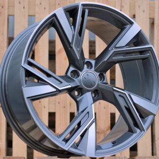 R18x8 5X112 ET 30 66.5 B1571 (IND5452) Grey Polished (MG) For AUD (Z5)